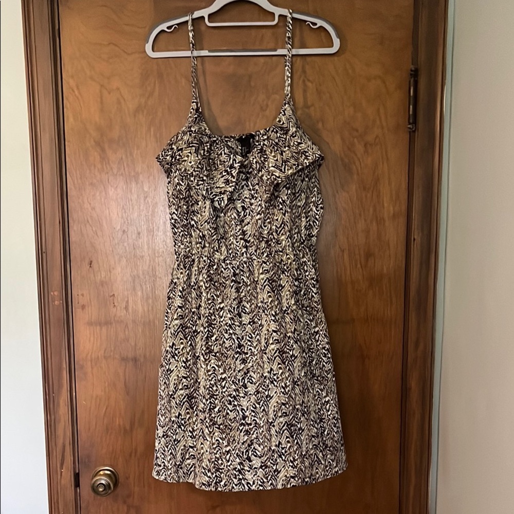 H&M Purple and Tan Spaghetti Strap Mini Sundress